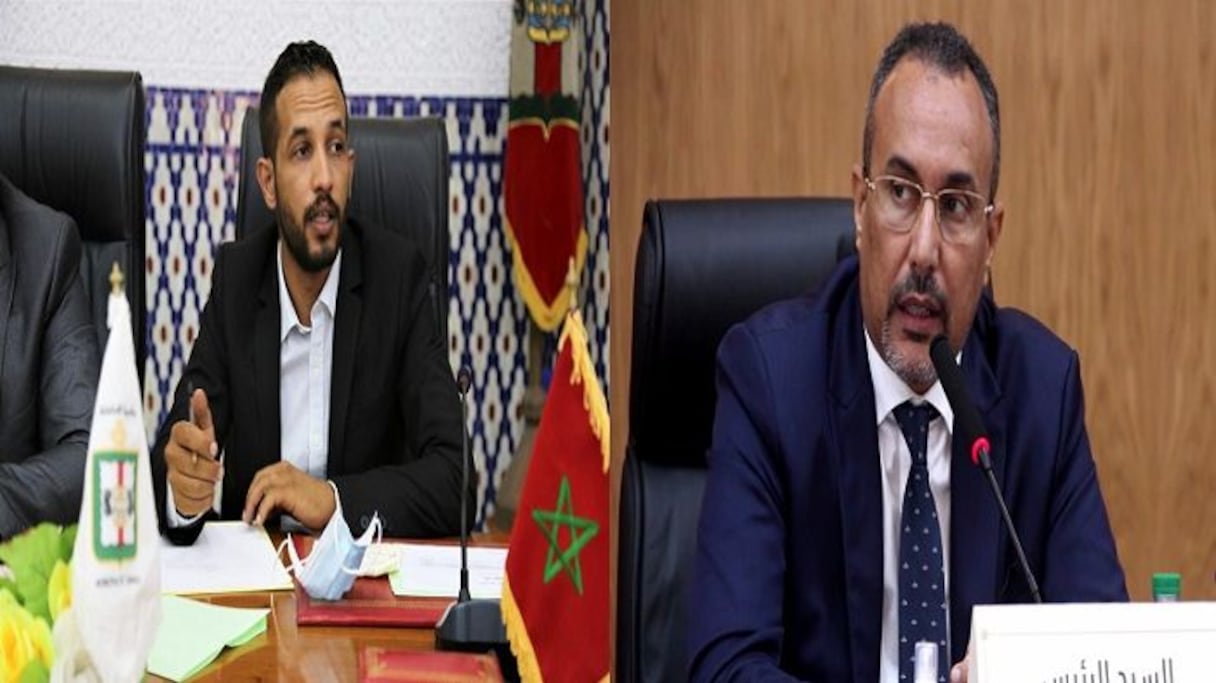 الخطاط ينجا، رئيس جهة الداخلة - وادي الذهب، والراغب حرمة الله، رئيس جماعة الداخلة
