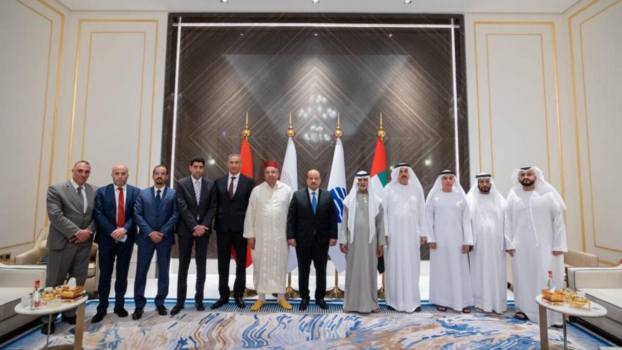 النعم ميارة، رئيس مجلس المستشارين، يجري مباحثات مع وزير التسامح والتعايش الإماراتي بدبي
