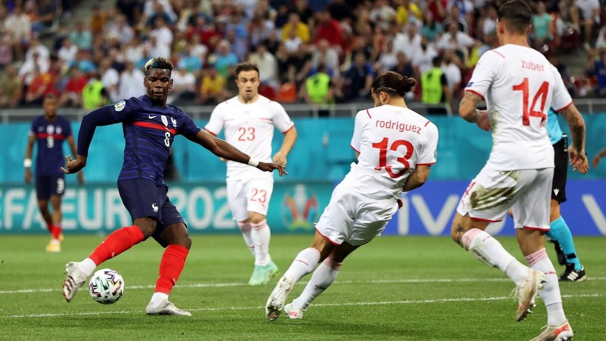 من مباراة فرنسا وسويسرا