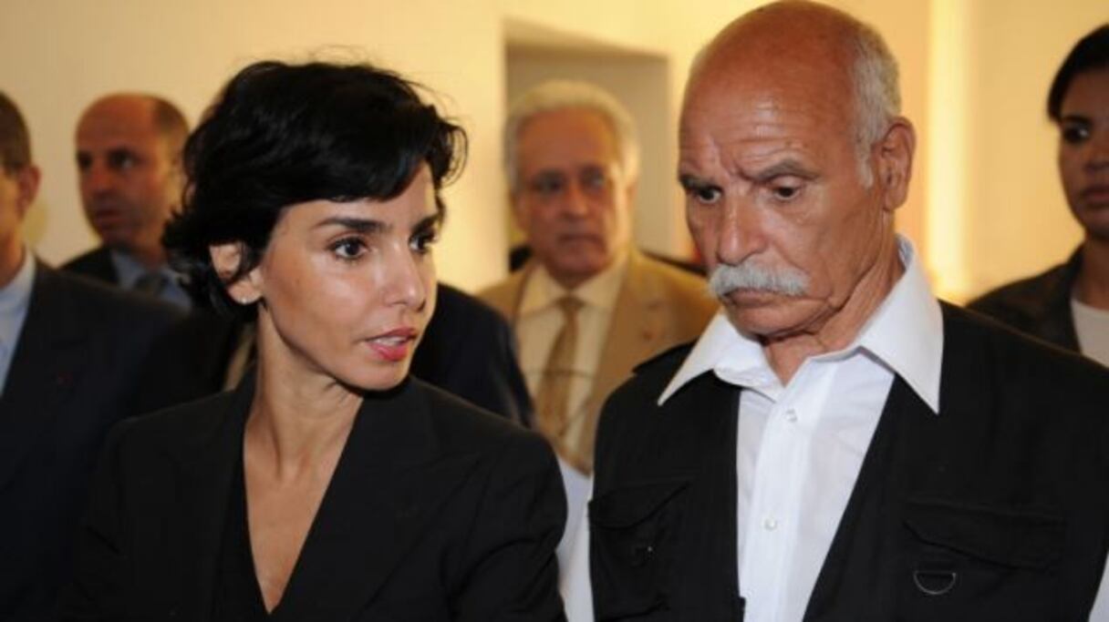 رشيدة ذاتي ووالدها مبارك
