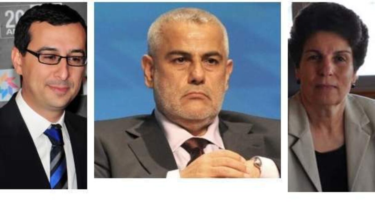 صورة مركبة لرئيس الحكومة ورئيسة "الهاكا" و مدير القناة الثانية
