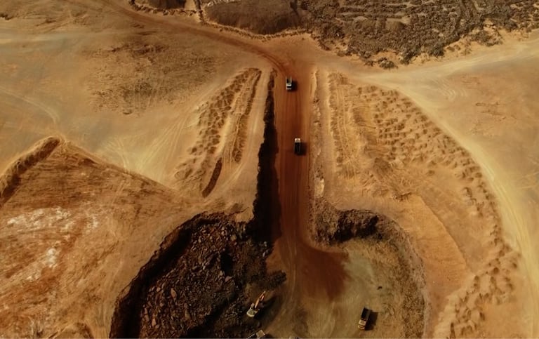 La mine supposée de Ghar Djebilet telle que documentée par les médias algériens.