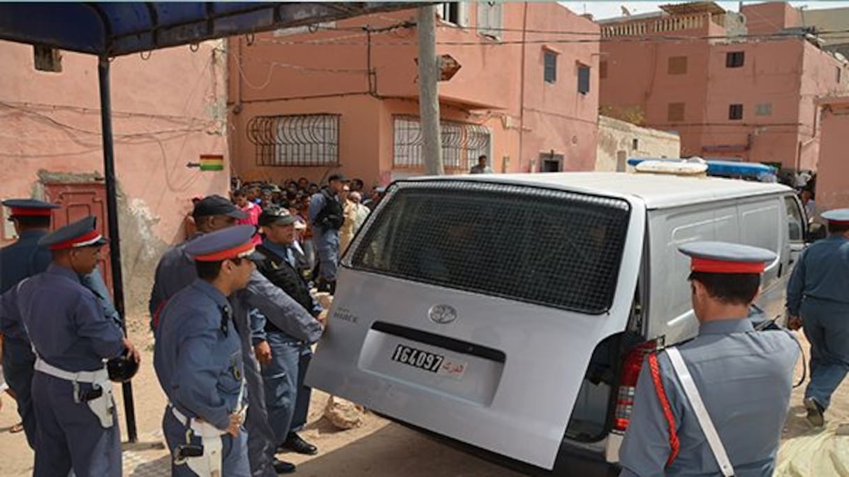 عناصر من الدرك الملكي في حالة تدخل
