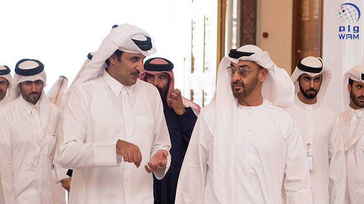 زعيما قطر والإمارات في لقطة أرشيفية