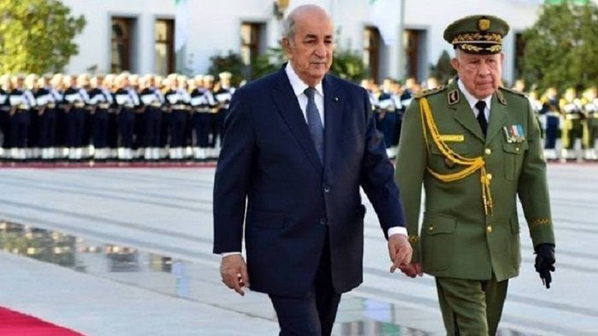الرئيس الجزائري عبد المجيد تبون، والجنرال سعيد شنقريحة.
